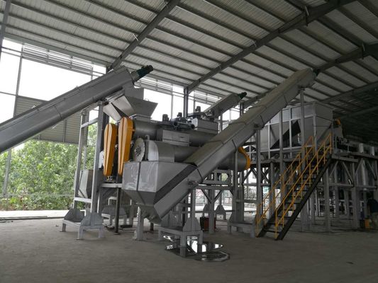 Máy tái chế PET 1000kg / h / nhà máy tái chế chai vật nuôi / dây chuyền rửa vảy vật nuôi, dây chuyền tái chế nhựa