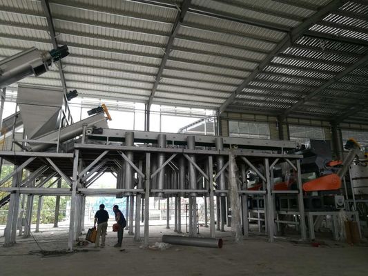 Máy tái chế PET 1000kg / h / nhà máy tái chế chai vật nuôi / dây chuyền rửa vảy vật nuôi, dây chuyền tái chế nhựa